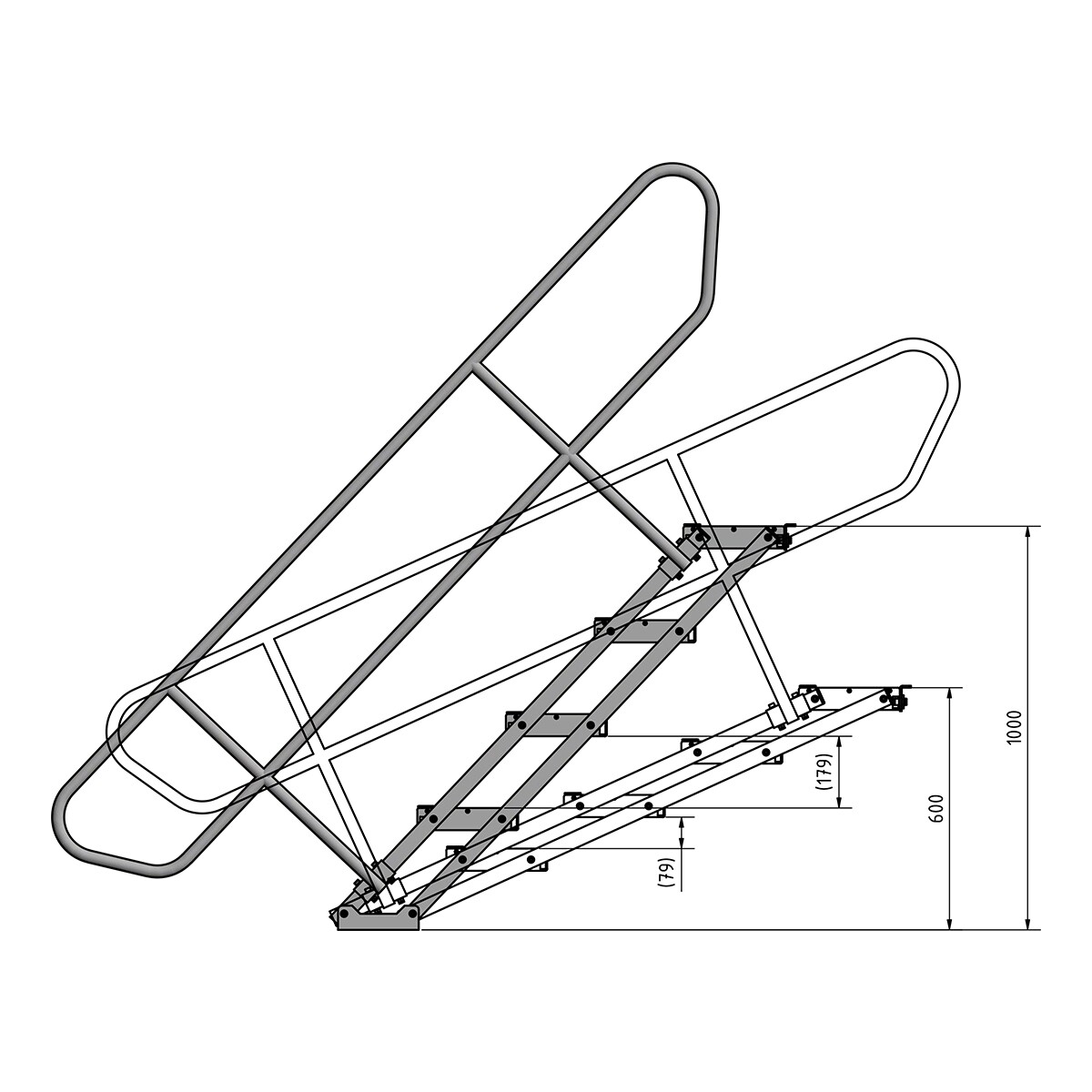 FORTEX Verstelbare Podium Trap 60 - 100cm FORTEX Verstelbare Podium Trap 60 - 100cm