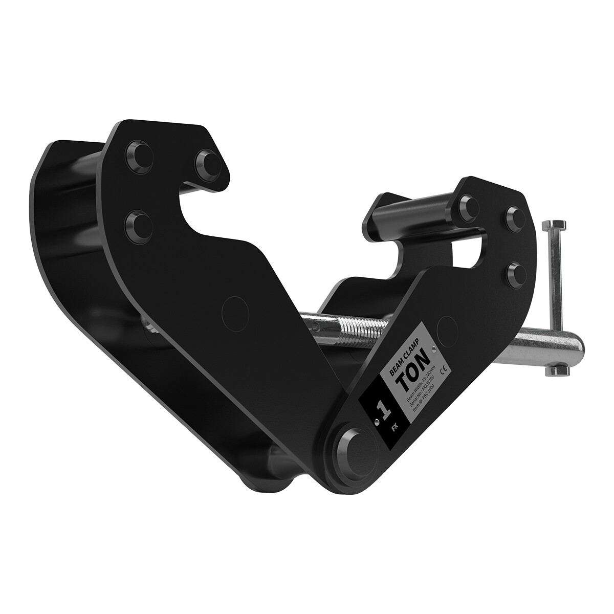 FORTEX Beam Clamp Heavy Duty 75-230mm capaciteit 1T zwart FORTEX Beam Clamp Heavy Duty 75-230mm capaciteit 1T zwart