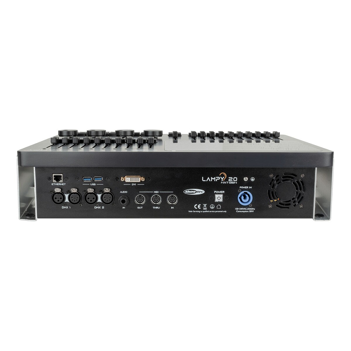Showtec LAMPY 20 2U - 2 Universe DMX controller met 20 faders Showtec LAMPY 20 2U - 2 Universe DMX controller met 20 faders