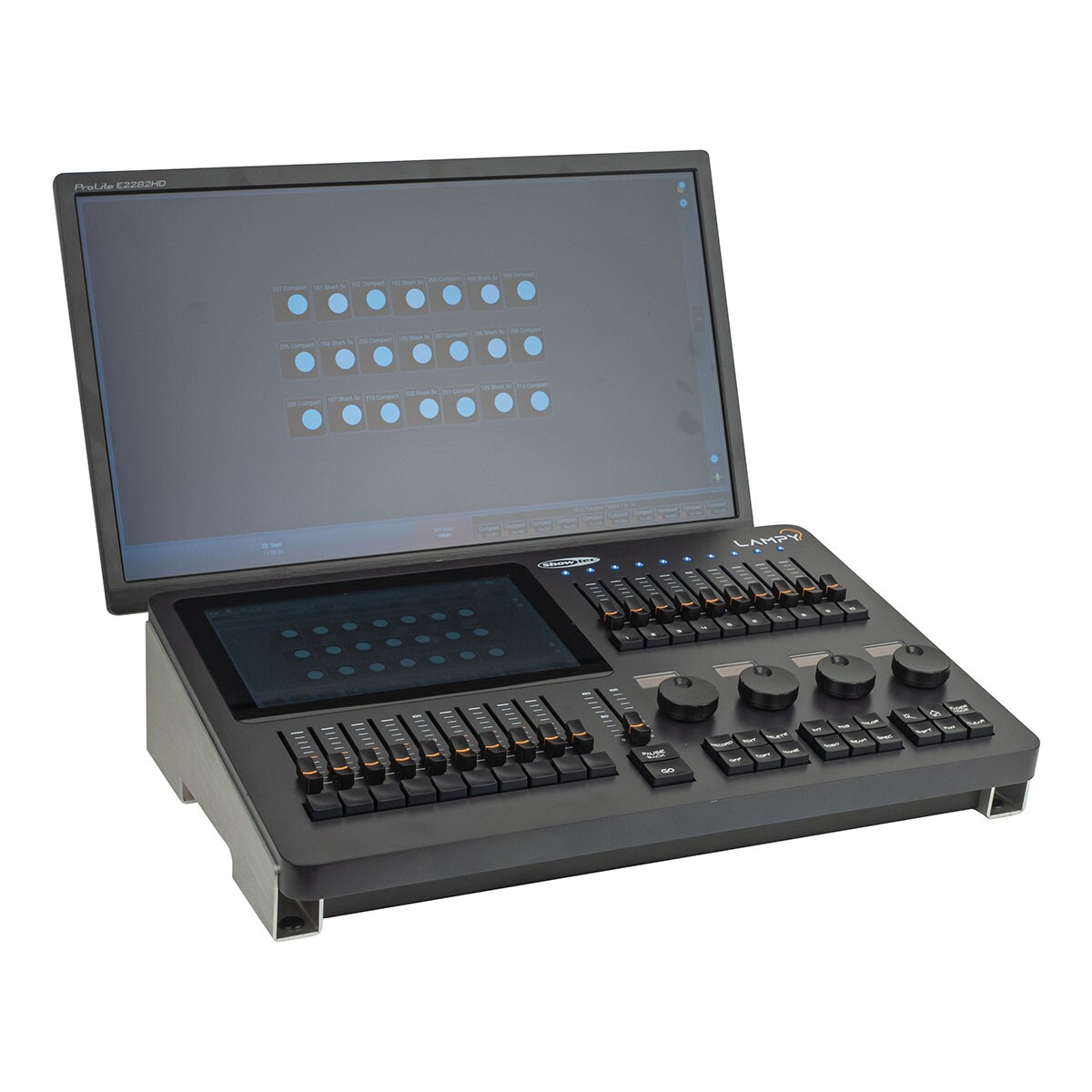 Showtec LAMPY 20 2U - 2 Universe DMX controller met 20 faders Showtec LAMPY 20 2U - 2 Universe DMX controller met 20 faders
