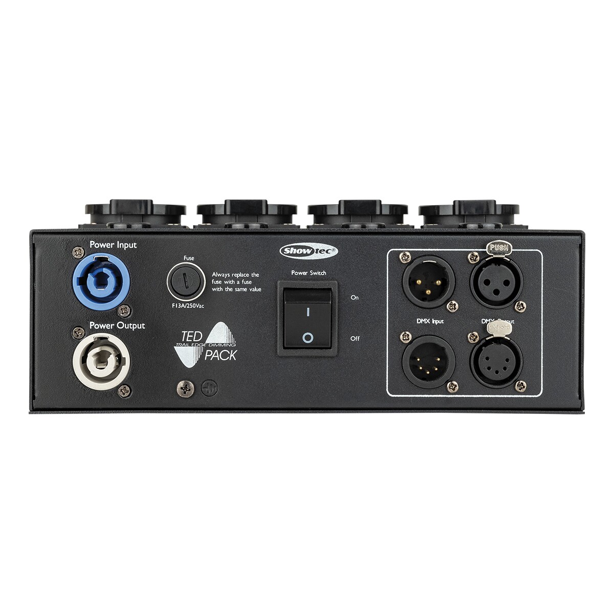 Showtec TED Pack CEE 7/5 4-Kanaals dimmer pack - UK Outputs Showtec TED Pack CEE 7/5 4-Kanaals dimmer pack - UK Outputs