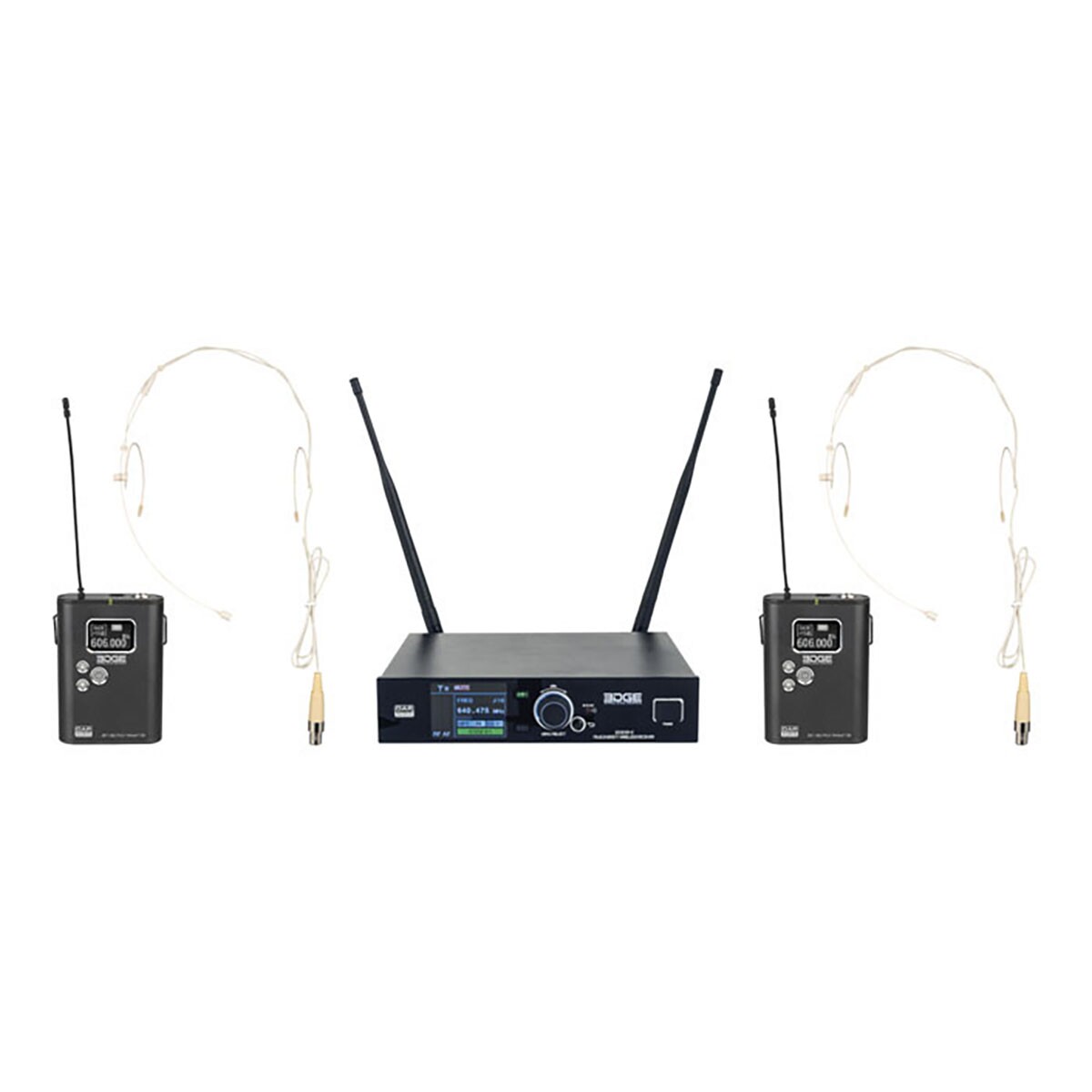 DAP EDGE EBS-2 Draadloze tweevoudige Beltpack-set - 610-670 MHz DAP EDGE EBS-2 Draadloze tweevoudige Beltpack-set - 610-670 MHz