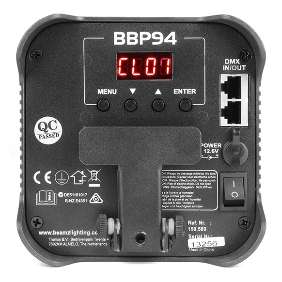 BeamZ BBP94 accu LED PAR 4x 10W 6-in-1 RGBAW-UV BeamZ BBP94 accu LED PAR 4x 10W 6-in-1 RGBAW-UV
