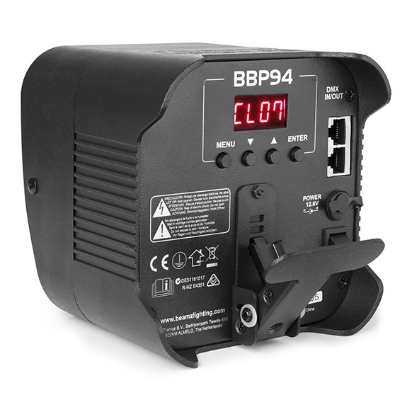 BeamZ BBP94 accu LED PAR 4x 10W 6-in-1 RGBAW-UV BeamZ BBP94 accu LED PAR 4x 10W 6-in-1 RGBAW-UV