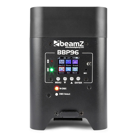 BeamZ BBP96 accu LED PAR 6X 12W 6-in-1 RGBAW-UV BeamZ BBP96 accu LED PAR 6X 12W 6-in-1 RGBAW-UV