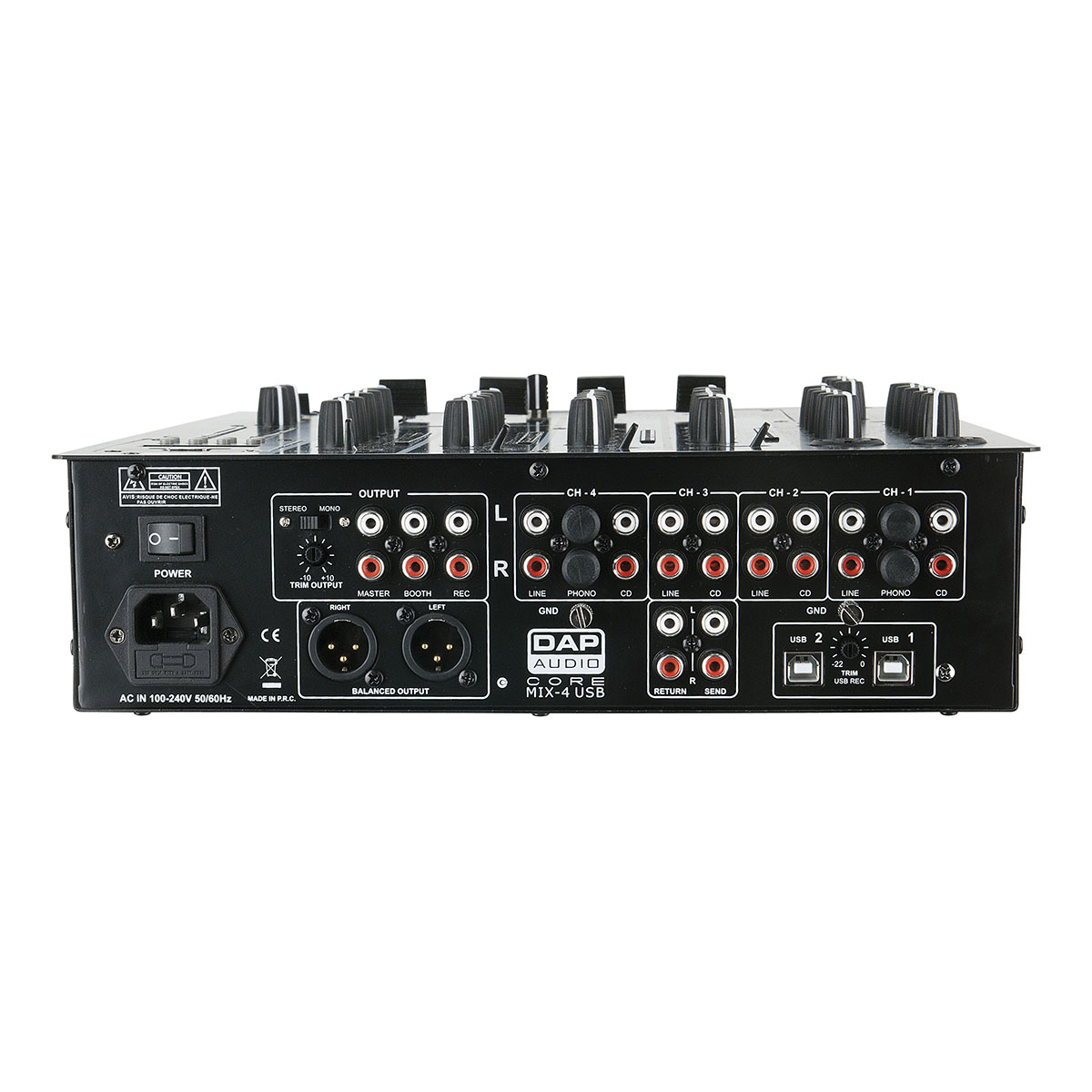 DAP CORE MIX-4 - DJ-mixer 4 kanalen met USB-interface DAP CORE MIX-4 - DJ-mixer 4 kanalen met USB-interface