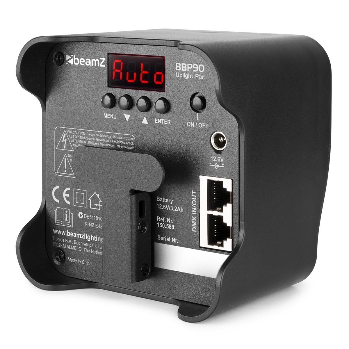 BeamZ BBP90 accu LED PAR 4x4W RGB-UV BeamZ BBP90 accu LED PAR 4x4W RGB-UV