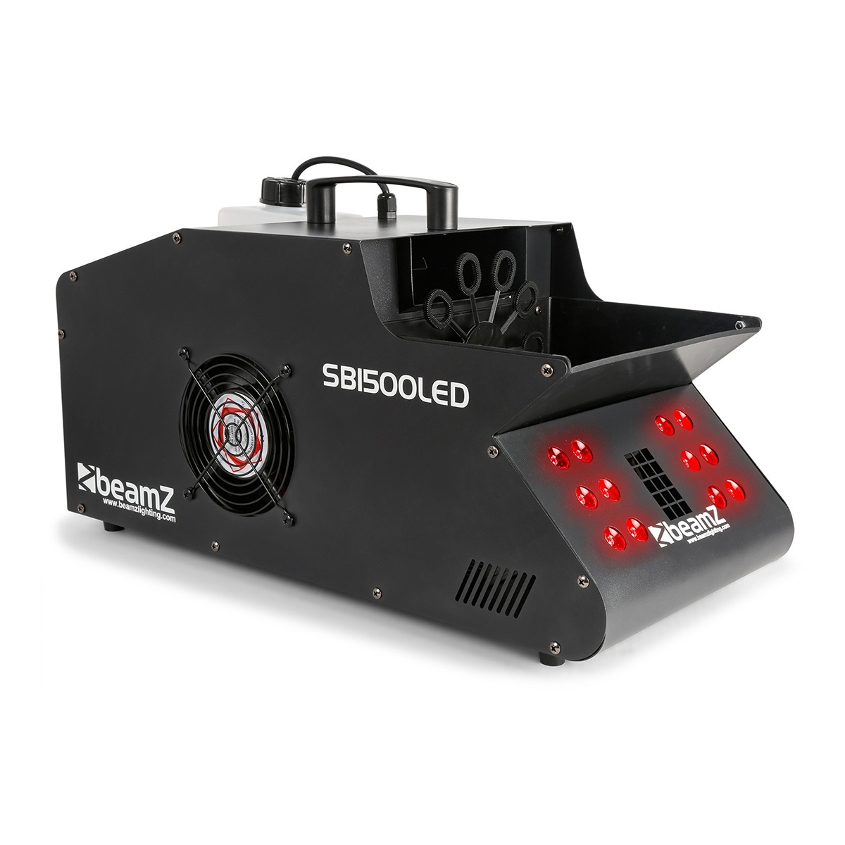 BeamZ SB1500LED Rook- en Bellenblaasmachine met LED's BeamZ SB1500LED Rook- en Bellenblaasmachine met LED's