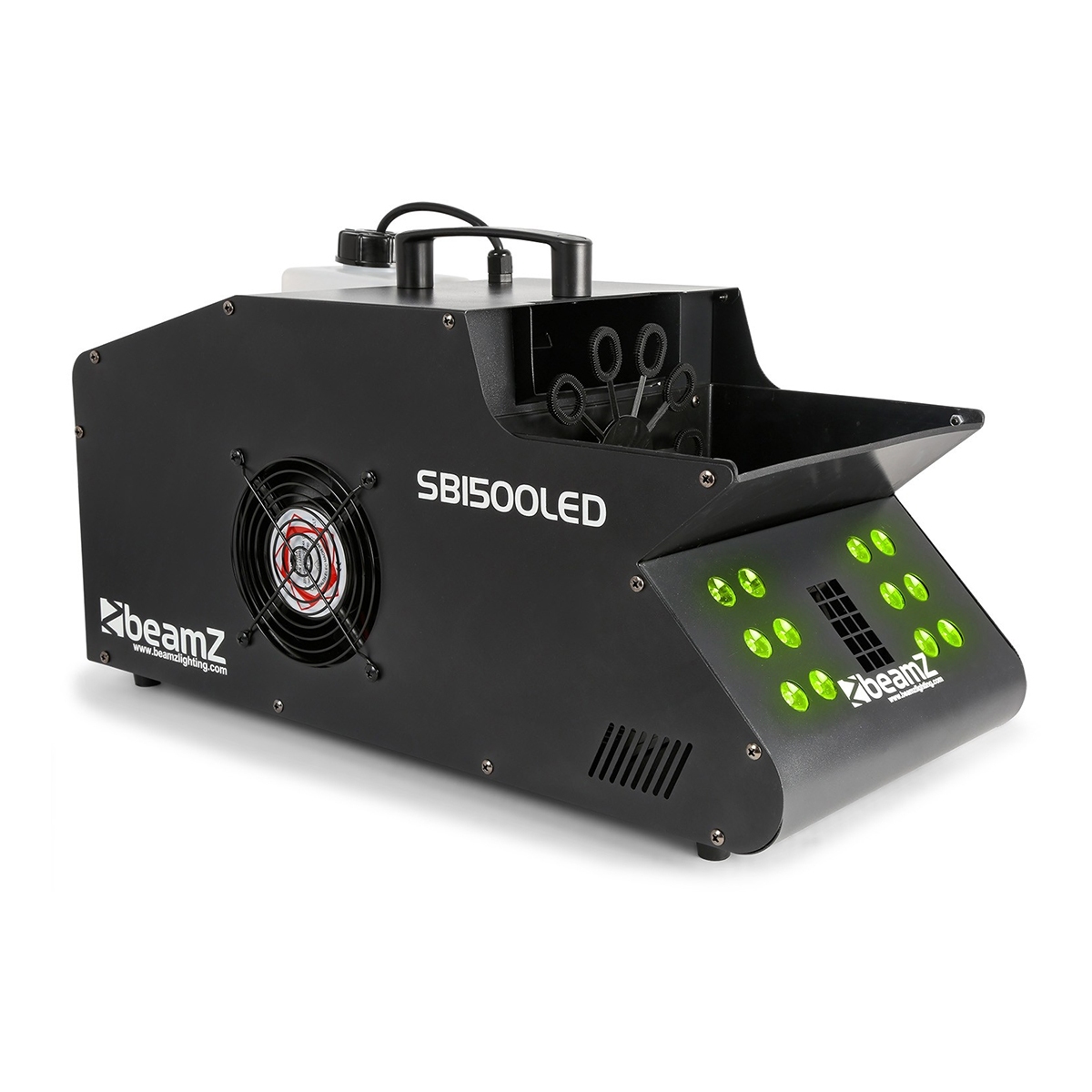 BeamZ SB1500LED Rook- en Bellenblaasmachine met LED's BeamZ SB1500LED Rook- en Bellenblaasmachine met LED's