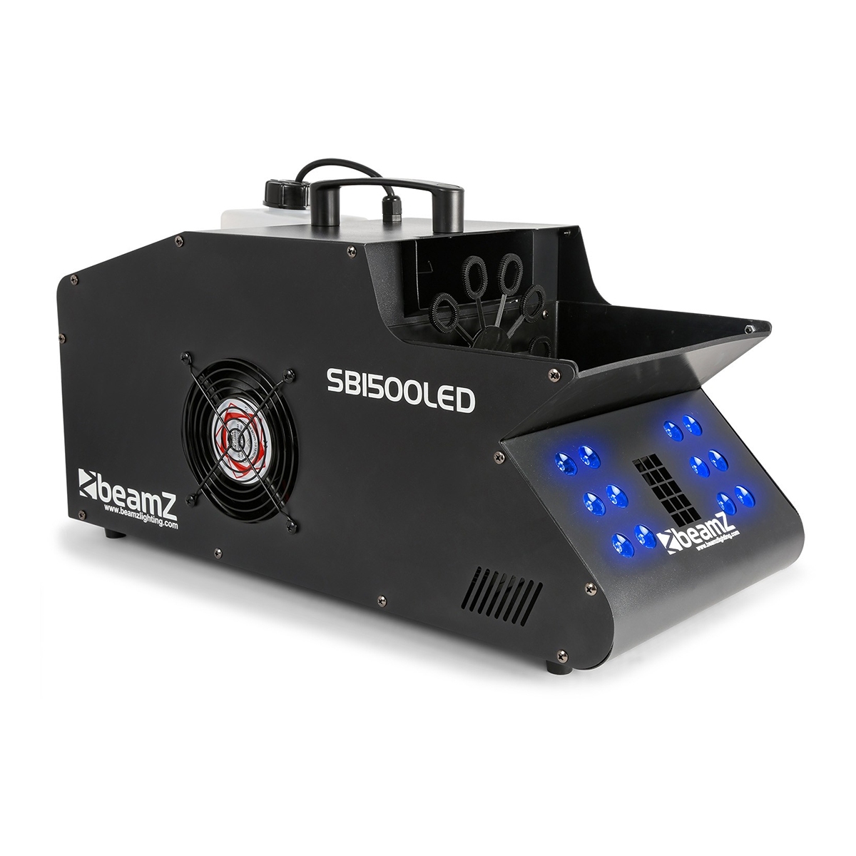 BeamZ SB1500LED Rook- en Bellenblaasmachine met LED's BeamZ SB1500LED Rook- en Bellenblaasmachine met LED's