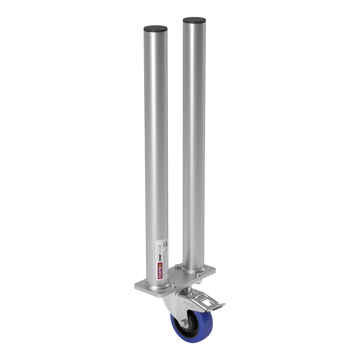 FORTEX STAGE750 dubbele poot met zwenkwiel/rem podiumhoogte 70cm FORTEX STAGE750 dubbele poot met zwenkwiel/rem podiumhoogte 70cm