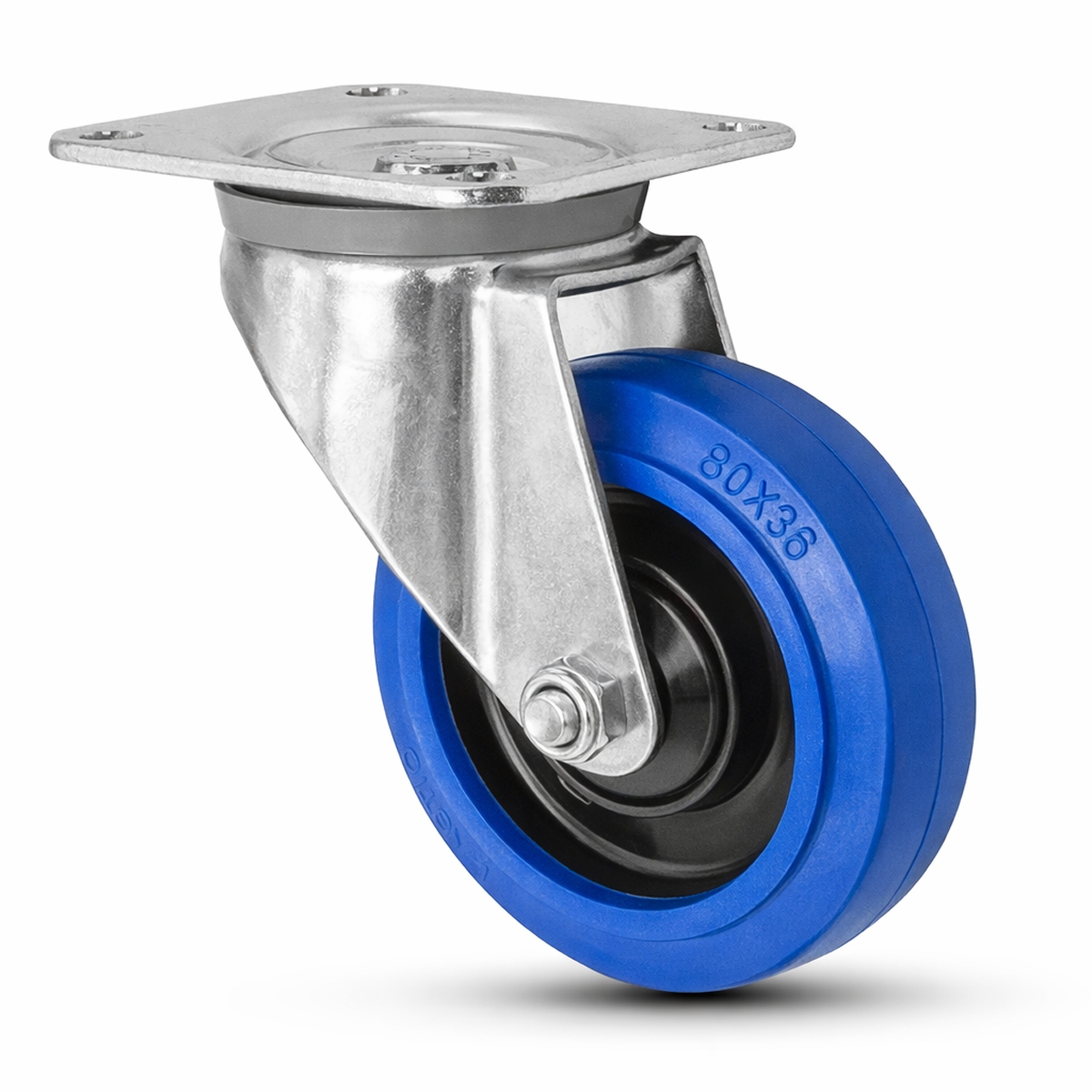FORTEX Blue Wheel zwenkwiel Ø80mm WLL 150 kg FORTEX Blue Wheel zwenkwiel Ø80mm WLL 150 kg