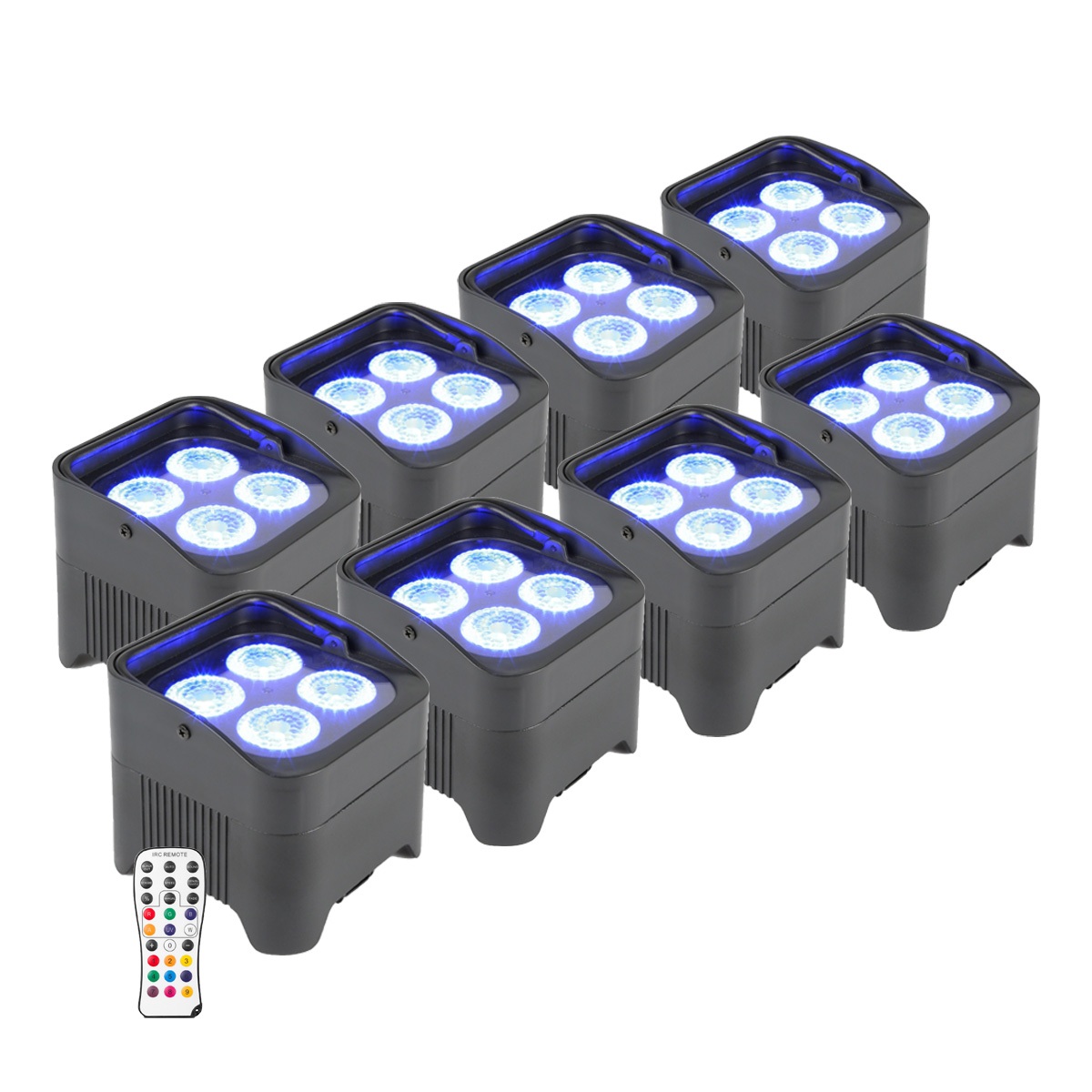 8x BeamZ BBP94 accu LED PAR 4x 10W 6-in-1 RGBAW-UV 8x BeamZ BBP94 accu LED PAR 4x 10W 6-in-1 RGBAW-UV