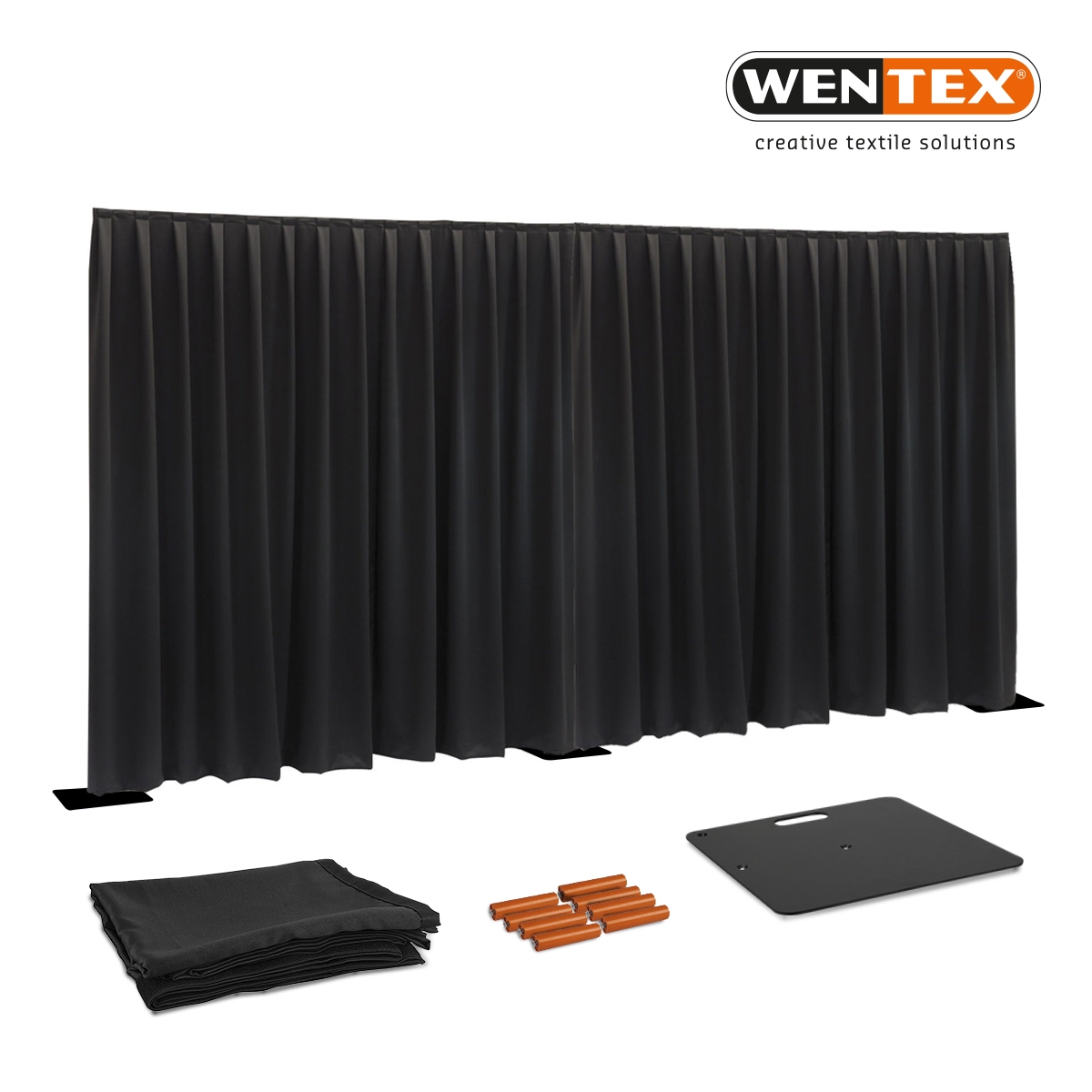 WENTEX® Pipe & Drape set - 3x3 meter systeem inclusief gordijn WENTEX® Pipe & Drape set - 3x3 meter systeem inclusief gordijn