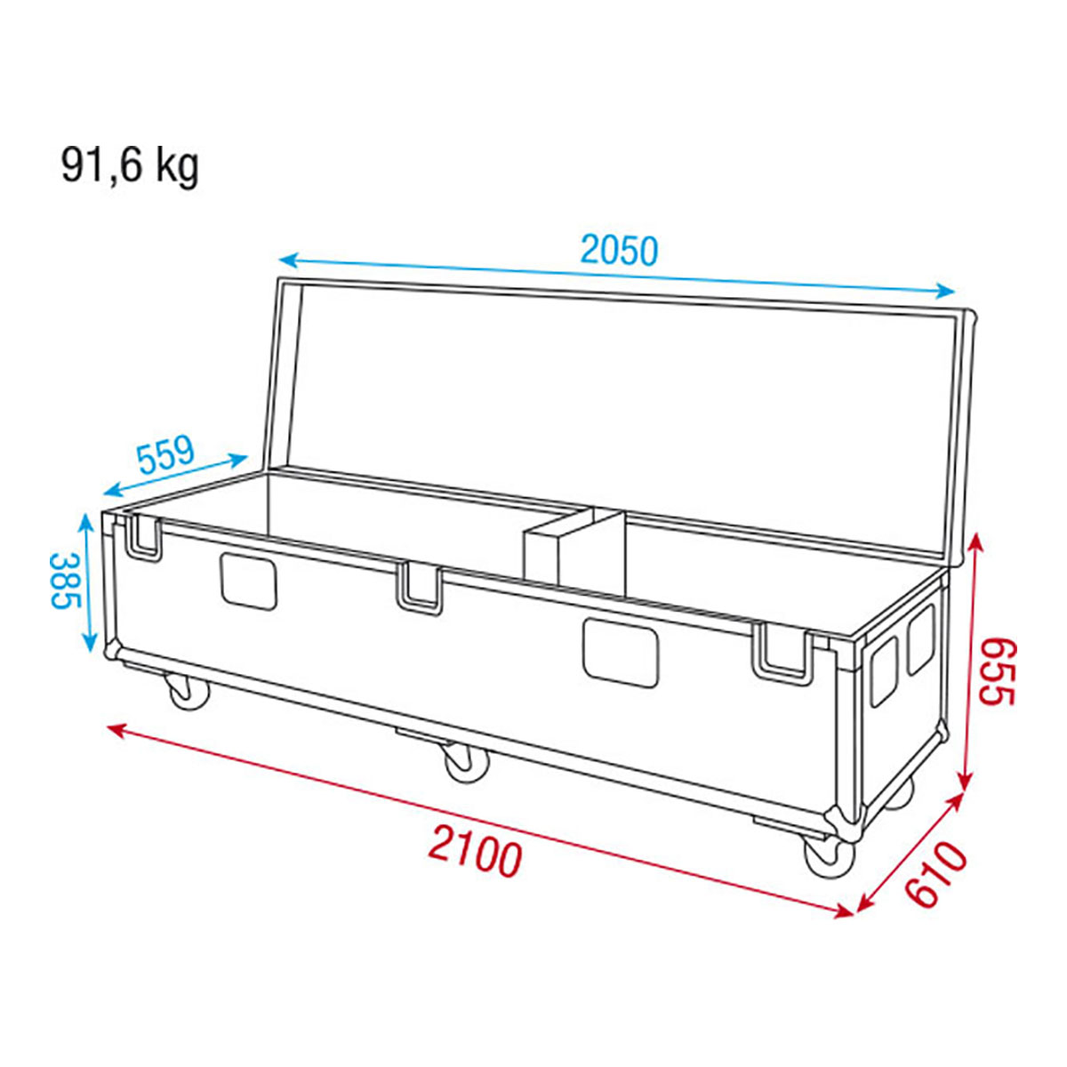 WENTEX® Pipe & Drape set - 21 meter systeem + gordijnen in flightcase WENTEX® Pipe & Drape set - 21 meter systeem + gordijnen in flightcase