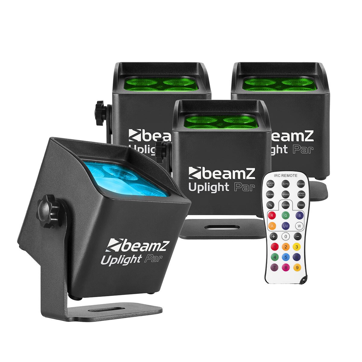 BeamZ BBP44 - Set van 4 compacte accu Uplights IP65 (geschikt voor buiten) BeamZ BBP44 - Set van 4 compacte accu Uplights IP65 (geschikt voor buiten)