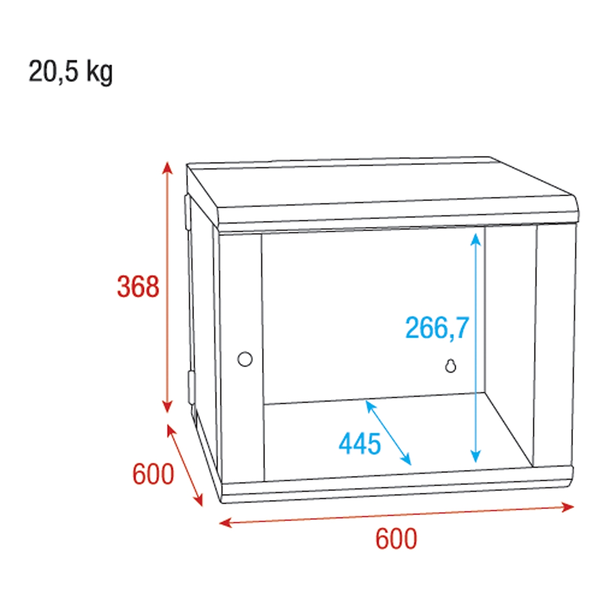 Showgear RCA-WMF-6 6U 19" rack case Showgear RCA-WMF-6 6U 19" rack case