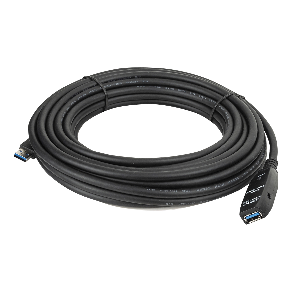 DAP USB 3.0 Active Extension Cable black, male - female 10 m - zwart - male - female