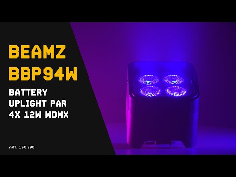 BBP94W Battery Uplight Par 4x12W WDMX - 150.590