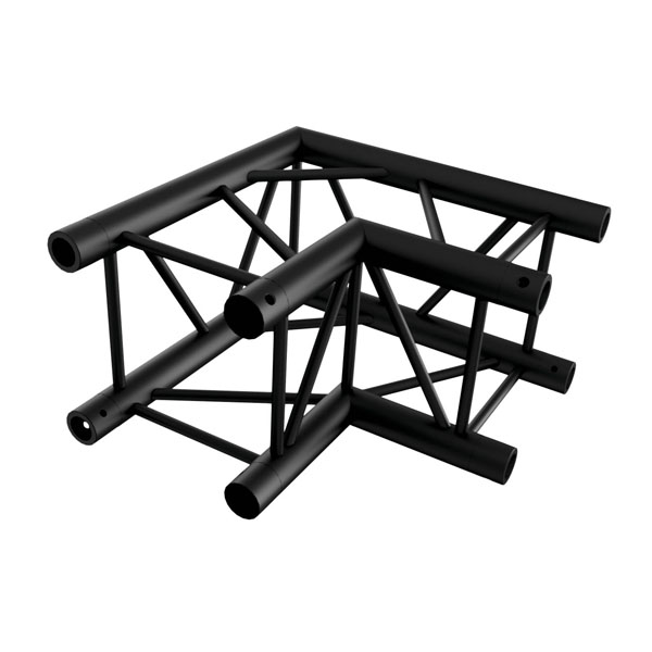 Alprocon F34-C21 truss vierkant 90 graden 2-weg hoek zwart Alprocon F34-C21 truss vierkant 90 graden 2-weg hoek zwart
