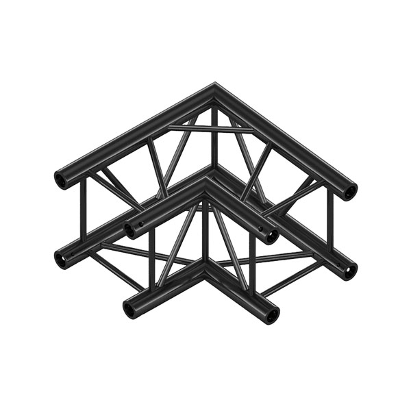 Milos QCF21 truss vierkant 90 graden 2-weg hoek zwart Milos QCF21 truss vierkant 90 graden 2-weg hoek zwart
