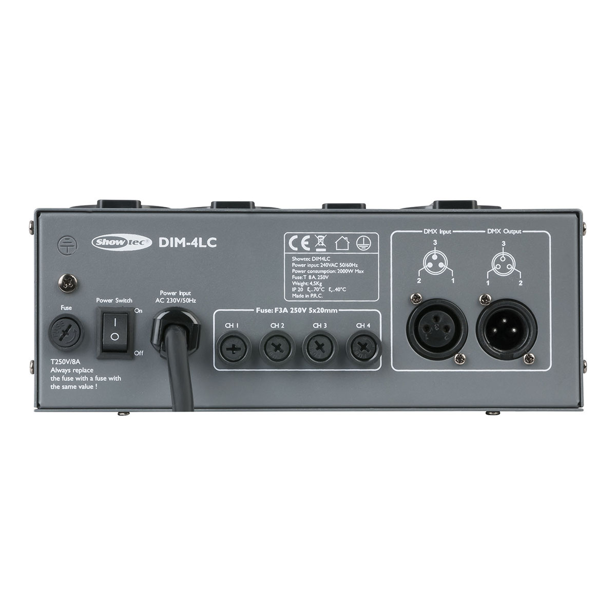Showtec DIM-4LC 4-kanaals dimpakket, 3 A per kanaal met lokale besturing Showtec DIM-4LC 4-kanaals dimpakket, 3 A per kanaal met lokale besturing
