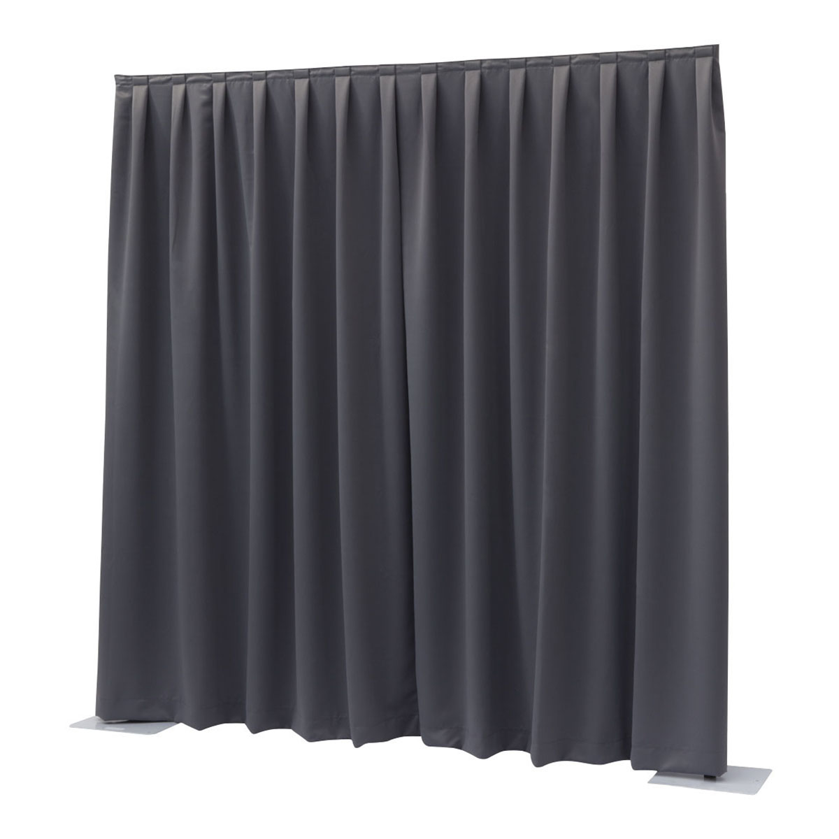 WENTEX® Pipe & Drape Dimout gordijn 300x300cm (bxh) 260 gram/m² geplooid - donkergrijs WENTEX® Pipe & Drape Dimout gordijn 300x300cm (bxh) 260 gram/m² geplooid - donkergrijs