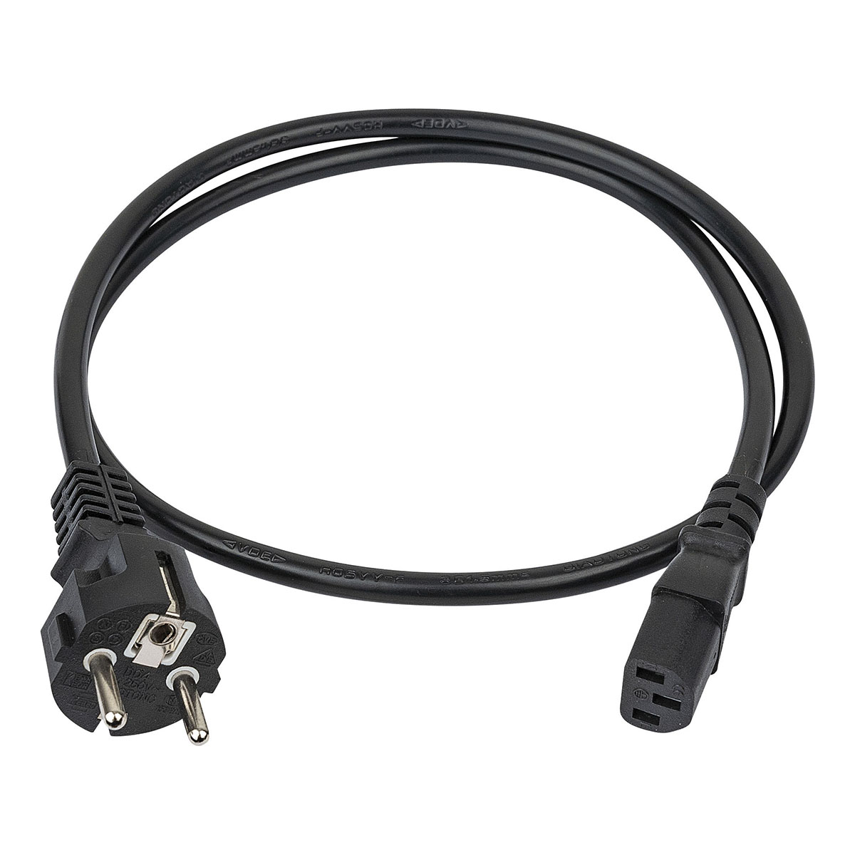 Showtec IEC C13 naar Schuko Male Showtec IEC C13 naar Schuko Male