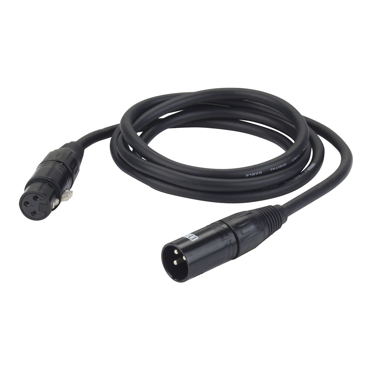 DAP FL09 XLR DMX kabel male 3-pin naar female 3-pin - 0,75 m DAP FL09 XLR DMX kabel male 3-pin naar female 3-pin - 0,75 m