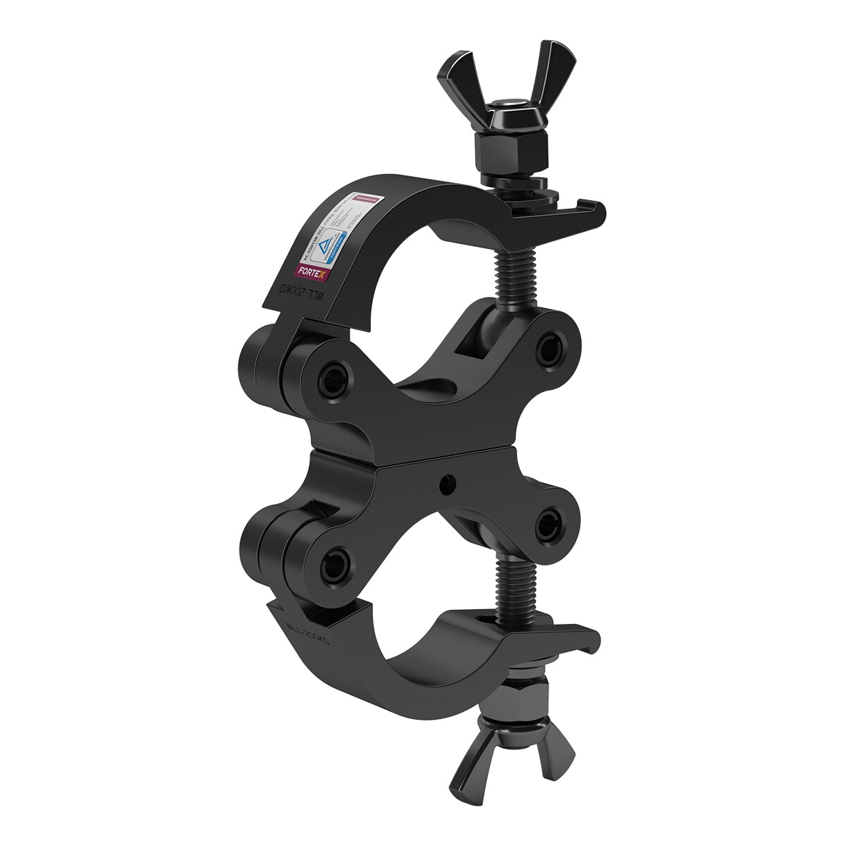 FORTEX Slimline Swivel Coupler truss klem WLL 200kg buis Ø48-51mm zwart FORTEX Slimline Swivel Coupler truss klem WLL 200kg buis Ø48-51mm zwart