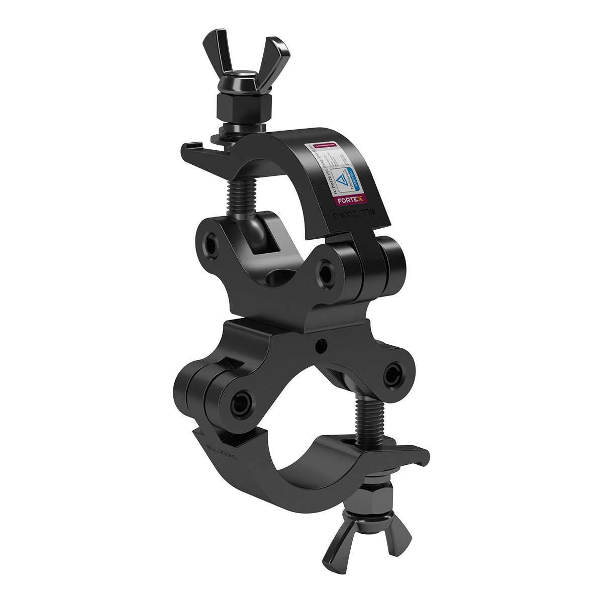 FORTEX Slimline Swivel Coupler truss klem WLL 200kg buis Ø48-51mm zwart FORTEX Slimline Swivel Coupler truss klem WLL 200kg buis Ø48-51mm zwart