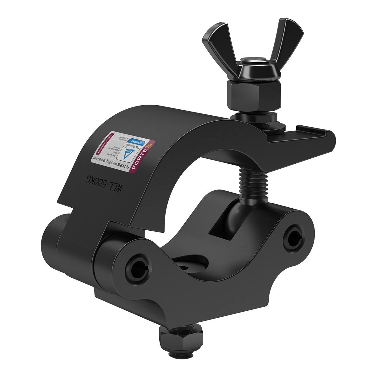 FORTEX Half Coupler truss klem WLL 500kg buis Ø48-51mm zwart FORTEX Half Coupler truss klem WLL 500kg buis Ø48-51mm zwart