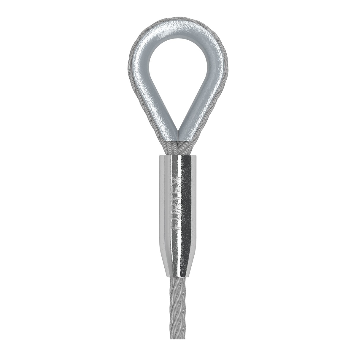 FORTEX Steel 0,5 meter - Ø10mm 1T staalkabel 6x 36 + stk certificaat FORTEX Steel 0,5 meter - Ø10mm 1T staalkabel 6x 36 + stk certificaat