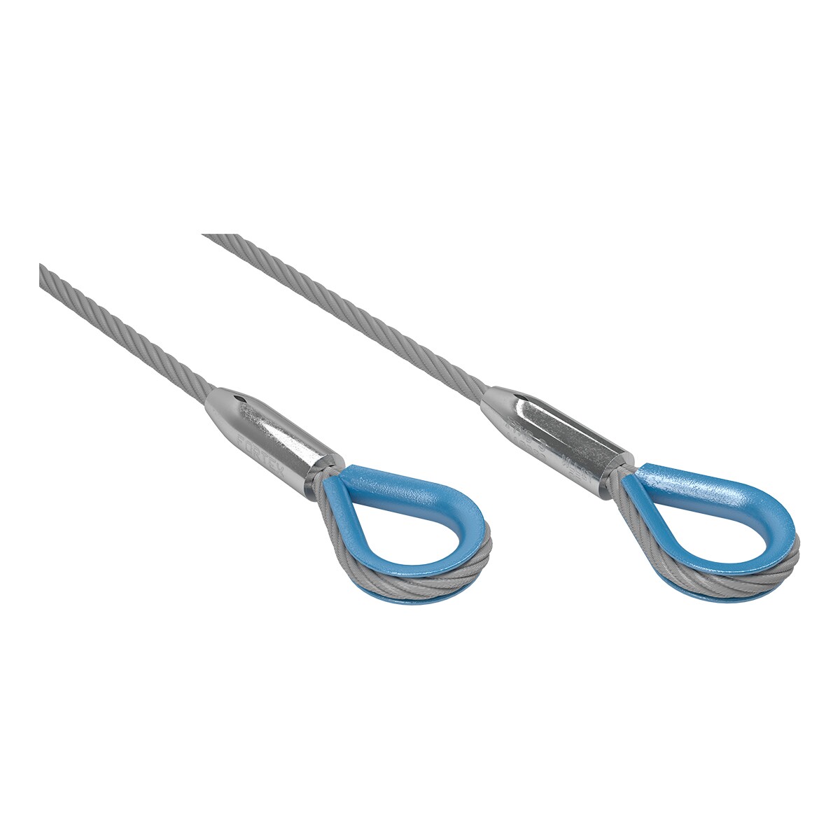 FORTEX Steel 1,5 meter - Ø10mm 1T staalkabel 6x 36 + stk certificaat FORTEX Steel 1,5 meter - Ø10mm 1T staalkabel 6x 36 + stk certificaat