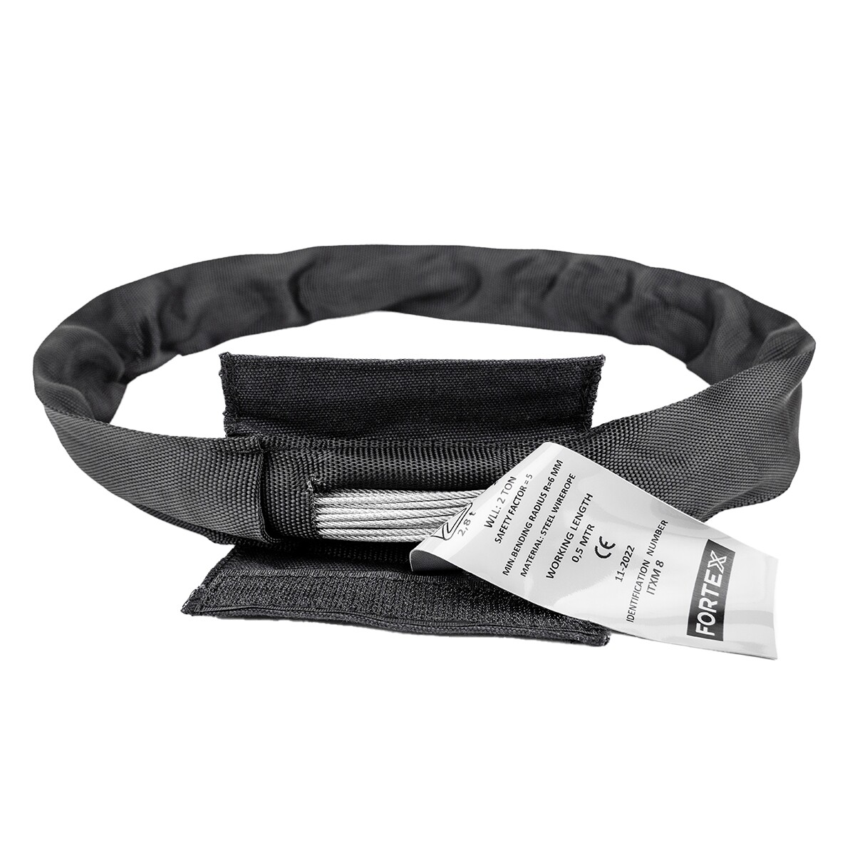 FORTEX Softsteel - rondstrop met stalen kern WLL 2T - 0.5 meter FORTEX Softsteel - rondstrop met stalen kern WLL 2T - 0.5 meter