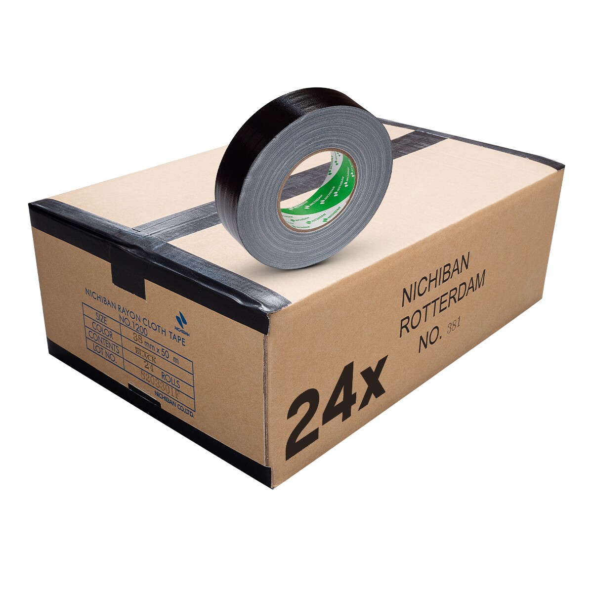 Nichiban® Gaffa Tape 1200 - 50m rol 50mm paars Nichiban® Gaffa Tape 1200 - 50m rol 50mm paars