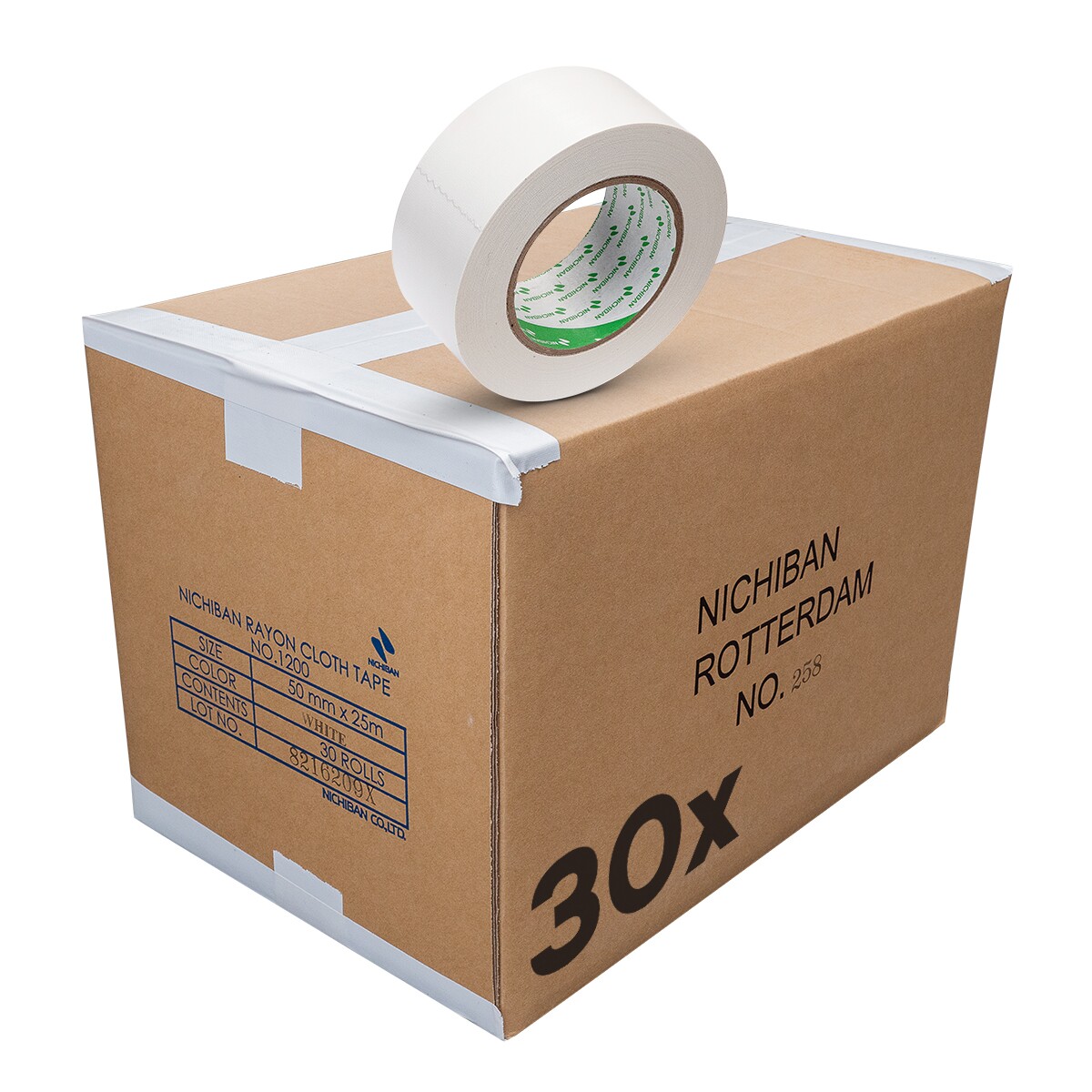 Nichiban® Gaffa Tape 1200 - 50m rol 50mm paars Nichiban® Gaffa Tape 1200 - 50m rol 50mm paars