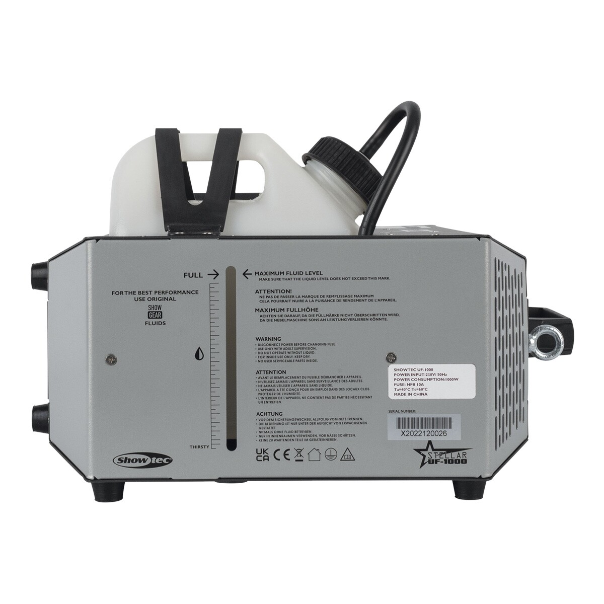 Showtec Stellar UF-1000 Upright Rookmachine 1000 W Showtec Stellar UF-1000 Upright Rookmachine 1000 W