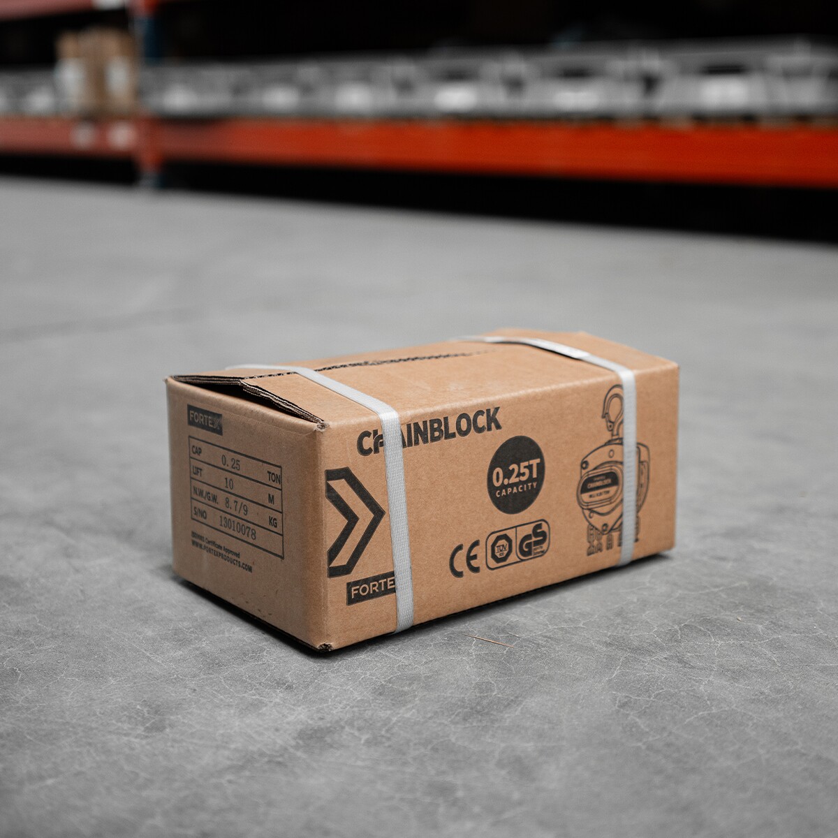 FORTEX Chain Block BASIC MKII 0.25 ton - 6 meter - handtakel FORTEX Chain Block BASIC MKII 0.25 ton - 6 meter - handtakel