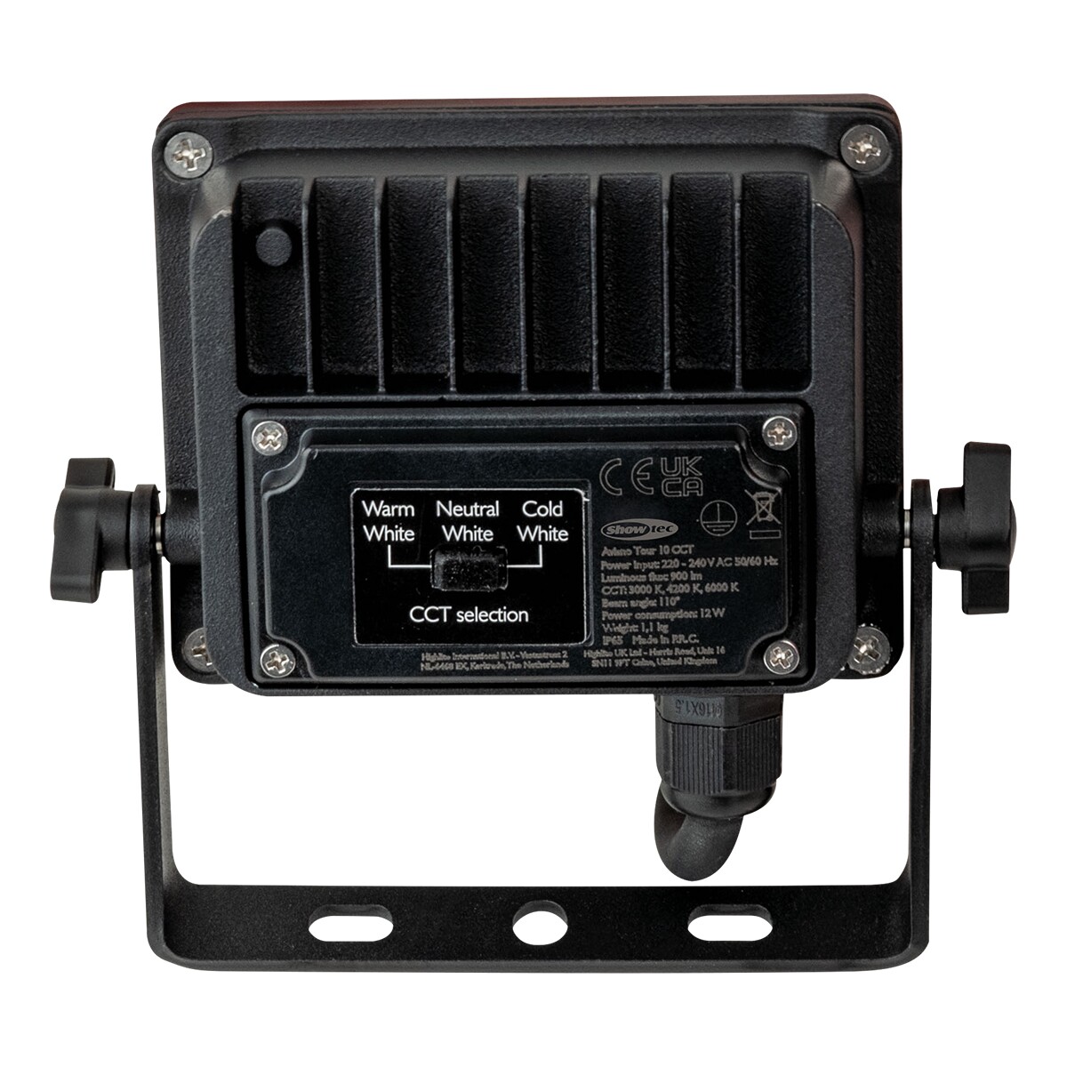 Showtec Aviano Tour 10W CCT LED Schijnwerper met instelbare kleurtemperatuur Showtec Aviano Tour 10W CCT LED Schijnwerper met instelbare kleurtemperatuur
