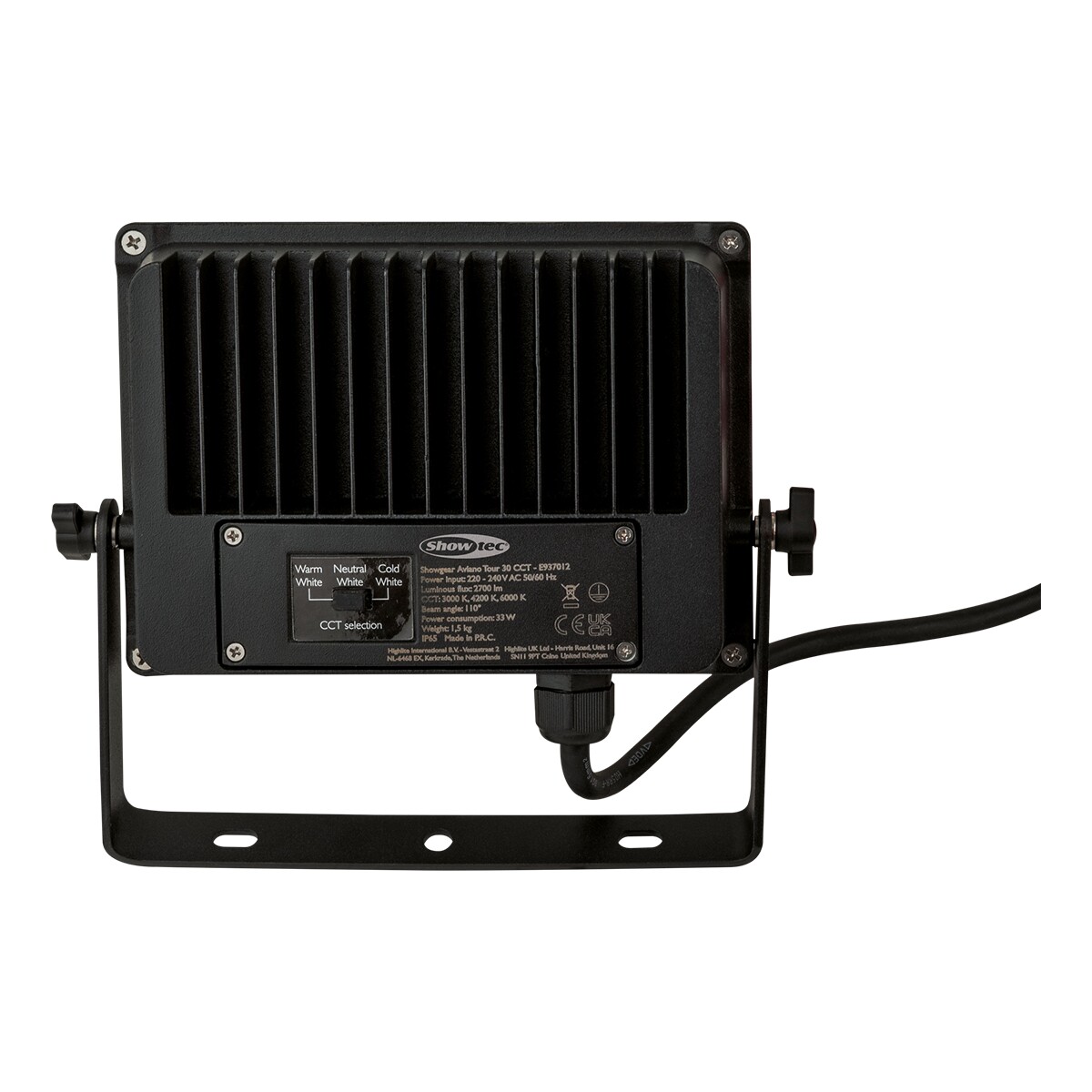 Showtec Aviano Tour 30W CCT LED Schijnwerper met instelbare kleurtemperatuur Showtec Aviano Tour 30W CCT LED Schijnwerper met instelbare kleurtemperatuur