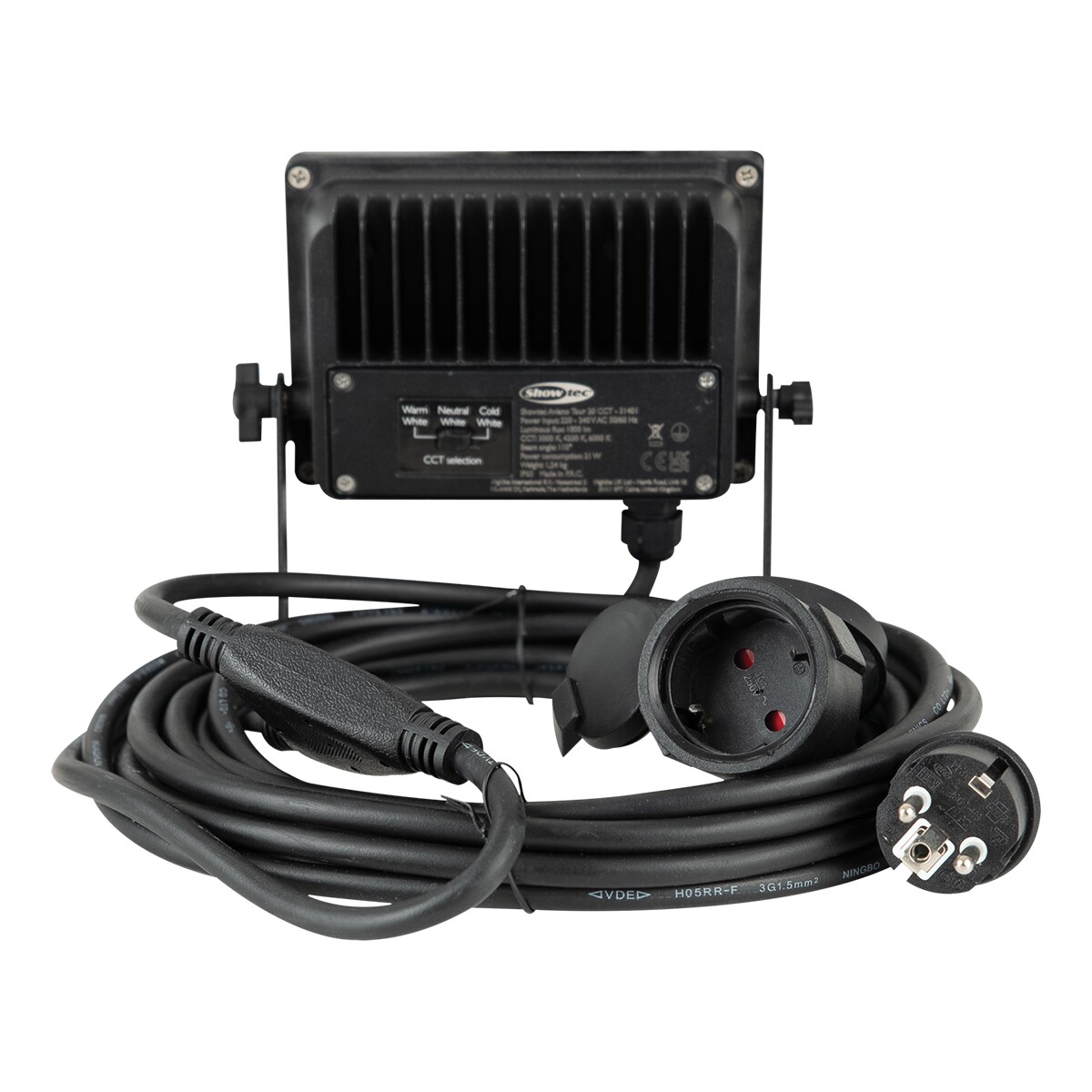 Showtec Aviano Tour 30W CCT LED Schijnwerper met instelbare kleurtemperatuur Showtec Aviano Tour 30W CCT LED Schijnwerper met instelbare kleurtemperatuur