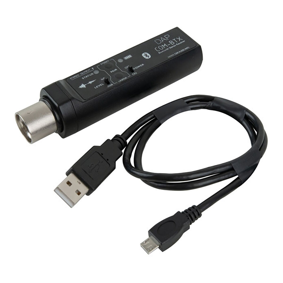 DAP COM-BTX BT 5.0 Audio Receiver Stereo/mono master/slave XLR-type ontvanger DAP COM-BTX BT 5.0 Audio Receiver Stereo/mono master/slave XLR-type ontvanger
