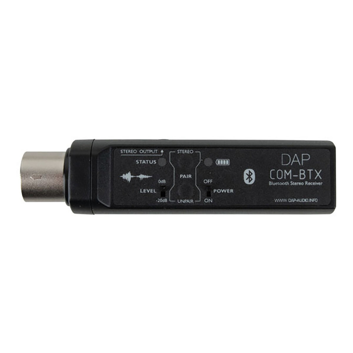 DAP COM-BTX BT 5.0 Audio Receiver Stereo/mono master/slave XLR-type ontvanger DAP COM-BTX BT 5.0 Audio Receiver Stereo/mono master/slave XLR-type ontvanger