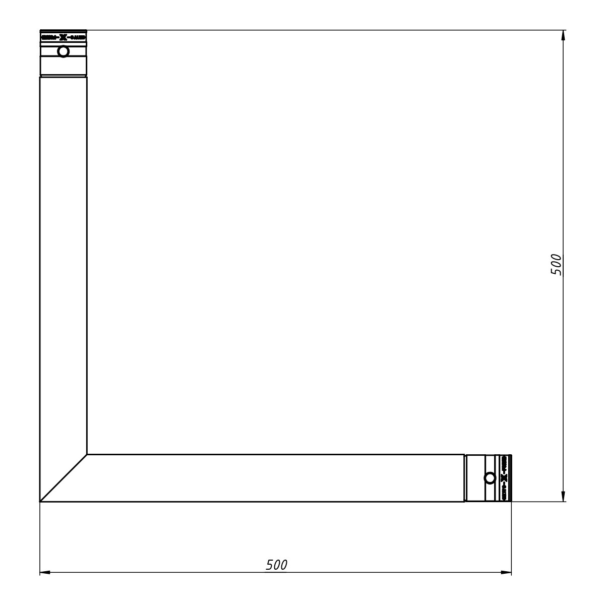 FORTEX FX32-C21-V ladder truss 2-weg 90° verticaal FORTEX FX32-C21-V ladder truss 2-weg 90° verticaal