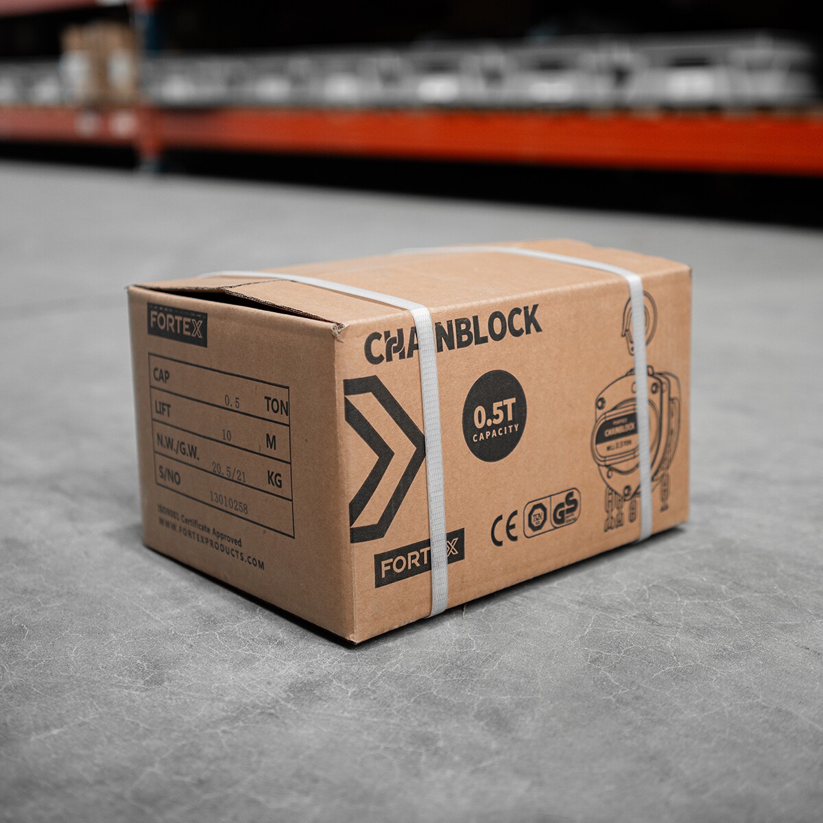 FORTEX Chain Block BASIC MKII 0.25 ton - 6 meter - handtakel FORTEX Chain Block BASIC MKII 0.25 ton - 6 meter - handtakel