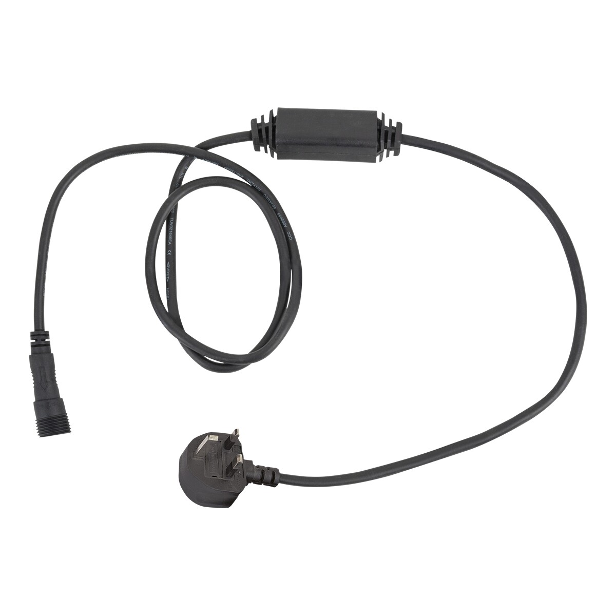 Showtec Power Cable for LED String / Icicle Zwart - UK BS13 plug