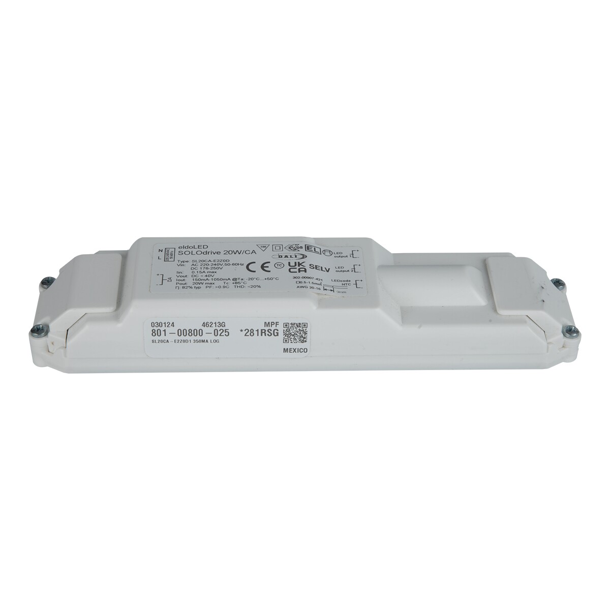 EldoLED Solodrive 20 W Dali-2 Dim to dark LED driver SL20CA-E2Z0D1