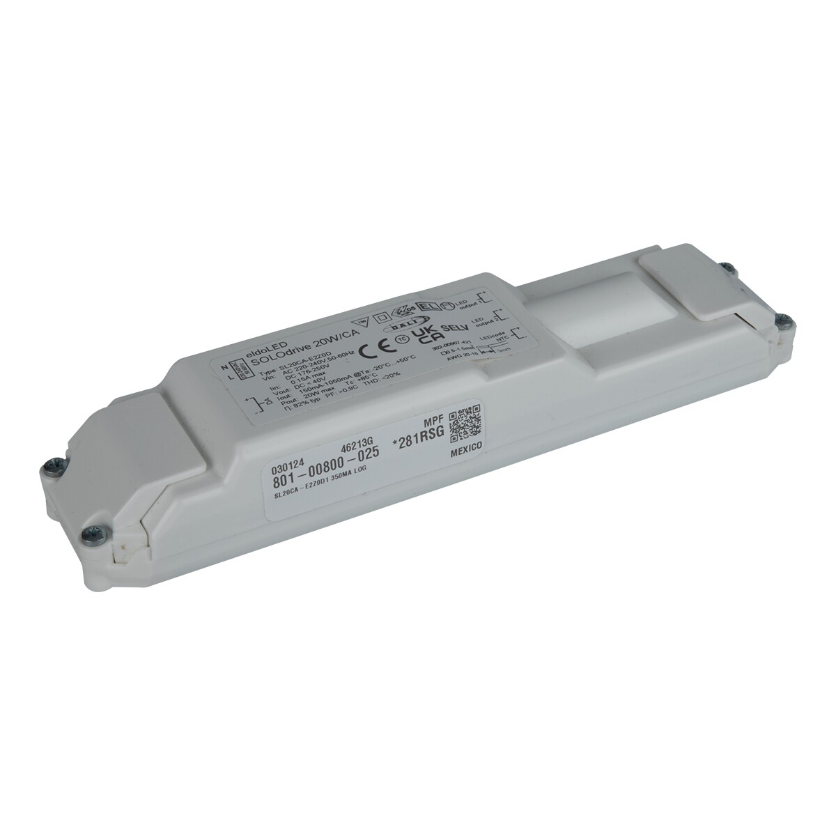 EldoLED Solodrive 20 W Dali-2 Dim to dark LED driver SL20CA-E2Z0D1 EldoLED Solodrive 20 W Dali-2 Dim to dark LED driver SL20CA-E2Z0D1