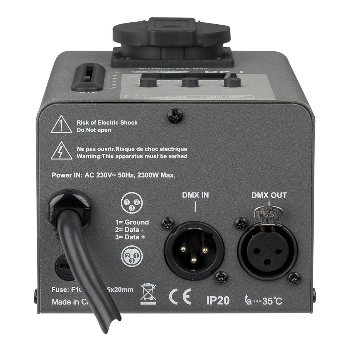 Showtec Single DP-1 1-kanaals DMX dimmer/schakelpack Showtec Single DP-1 1-kanaals DMX dimmer/schakelpack